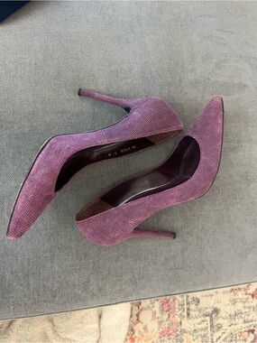 Pointed-Toe Purple Stiletto Pumps - Women's Dress Heels